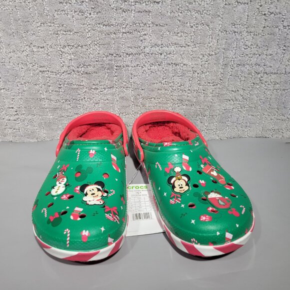 Crocs Disney Mickey 210814-90H Kid's US Size J6 Red White Holiday Clog Shoes - Picture 1 of 10